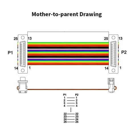DB9 DB15 DB25 DB37 Extension Wire D-SUB RS-232 DR/DB 9/15/25/37 Pin Cable Connector Line(37Pin Male to Male,50CM) in Saudi Arabia