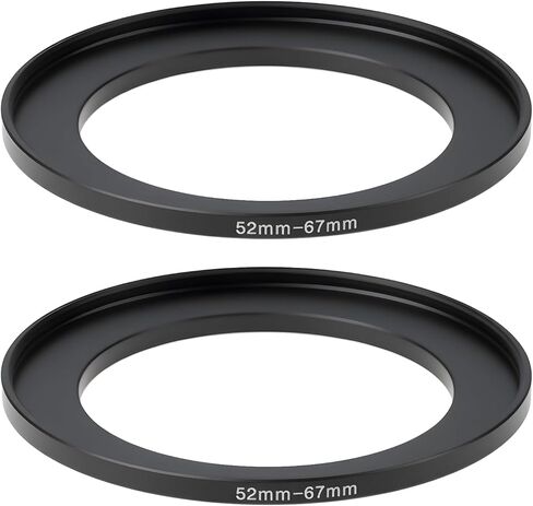 2 pcs 52mm to 67mm Step Up Camera Lens Converter Filter Adapter Ring Metal in Saudi Arabia