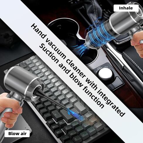 Handheld Vacuum Cleaner, 28000Pa Brushless Motor Cordless Car Vacuum Cleaner, 3-Speed Mini Hoovers with Multiple Brush Heads Hand Held Vacuum Cordless for Office, Home, Kitchen, Car, Pet Hair in Saudi Arabia