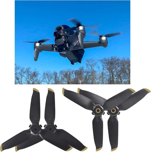 مراوح Darkhorse FPV متوافقة مع مجموعة طائرات DJI FPV بدون طيار، زوجان من شفرات دعائم FPV سريعة التحرير مع 4 قطع من ملصقات جلد الذراع لملحقات DJI FPV (نصيحة ذهبية) in Saudi Arabia