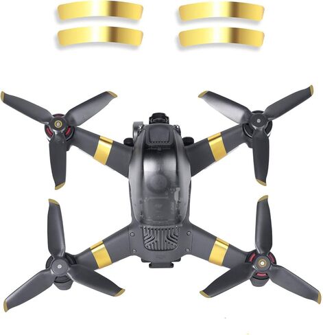 مراوح Darkhorse FPV متوافقة مع مجموعة طائرات DJI FPV بدون طيار، زوجان من شفرات دعائم FPV سريعة التحرير مع 4 قطع من ملصقات جلد الذراع لملحقات DJI FPV (نصيحة ذهبية) in Saudi Arabia