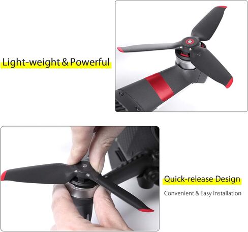 مراوح Darkhorse FPV متوافقة مع مجموعة طائرات DJI FPV بدون طيار، زوجان من شفرات دعائم FPV سريعة التحرير مع 4 قطع من ملصقات جلد الذراع لملحقات DJI FPV (نصيحة ذهبية) in Saudi Arabia
