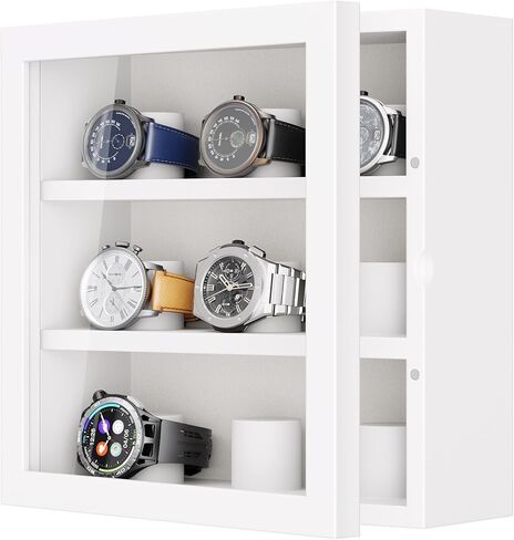 TJ.Moree 9 فحوصات شاشة عرض ، صندوق مراقبة Wall Mount Wooden ، صندوق ساعة تخزين رأسي للرجال in Kuwait
