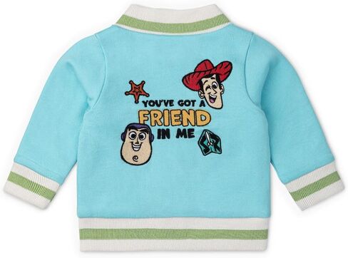 MONICA + ANDY Zip Bomber Jacket, Size 4T, Mickey + Friends on Navy, 100% Organic Toddler Clothes for Boys, Zipper Jacket, Sustainable Super Soft Fabric, Sizes for Kids, Toddler, & Infant in Kuwait