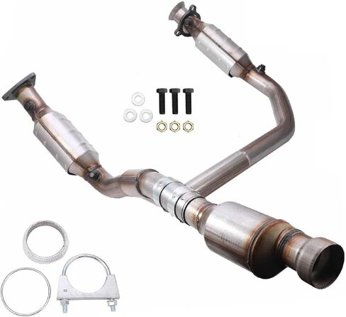 المحول الحفاز الأمامي anytek التحويل المباشر لشيفروليه تشيفي 1999-2007 لـ GMC Cadillac 1500 Avalanche Suburban Tahoe Sierra Yukon 4.3L 4.8L 5.3L استبدال# 645988 EPA متوافق in Kuwait