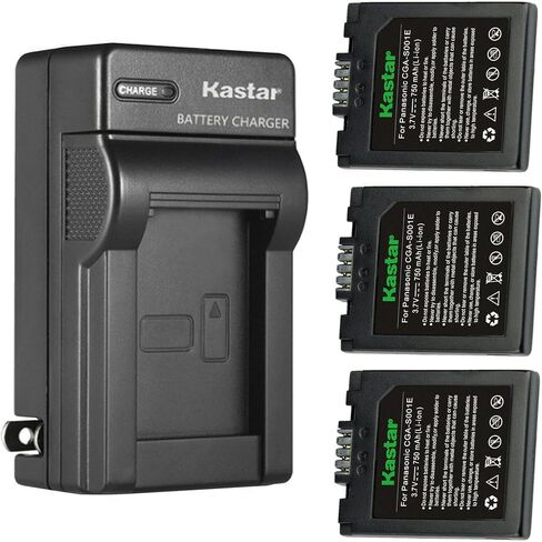 استبدال شاحن بطارية حائط تيار متردد من Kastar لباناسونيك CGA-S001A/1B CGA-S001E CGA-S001E/1B، CGR-S001 DMW-BCA7، بطارية لايكا BP-DC2، كاميرا باناسونيك DMC-F1، DMC-FX1، DMC-FX5، كاميرا Leica D-LUX in Saudi Arabia