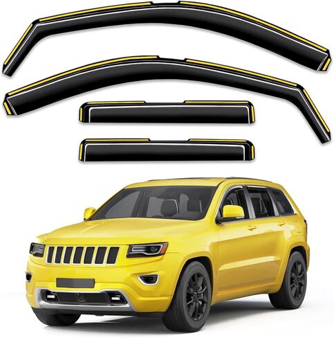 in-Channel Window Rain Guards Fit for Truck Dodge RAM 2009-2018 Crew Cab Mega Cab Extra Durable Window Deflectors Vent Visors Shades Car Accessories Visors Rain Guards in Kuwait