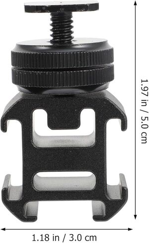 NUOBESTY Hot Shoe Flash Mount Adapter Tripod Screw for DSLR Cameras, Photography Accessory Compatible Light Stands, Adjustable Camera Flash Shoe Mount for Outdoor and Studio Use in Saudi Arabia