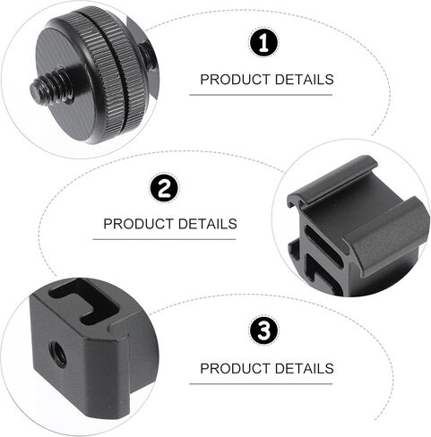 NUOBESTY Hot Shoe Flash Mount Adapter Tripod Screw for DSLR Cameras, Photography Accessory Compatible Light Stands, Adjustable Camera Flash Shoe Mount for Outdoor and Studio Use in Saudi Arabia