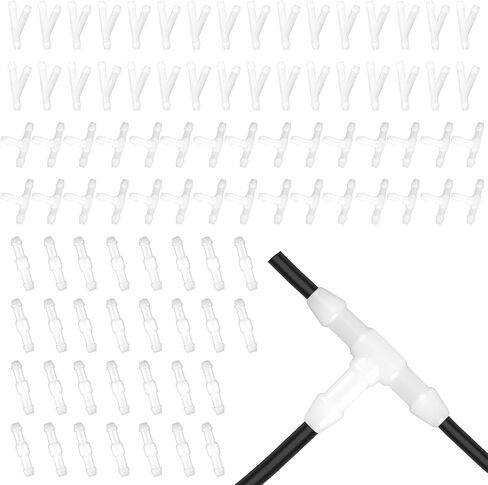 90 Pcs Windshield Washer Wiper Hose Connector Kit, Universal Splitter Pack with T/Y/I Type, Plastic Windshield Tube Pipe Fitting Adapter for Car Washer Nozzles Tubing Repair and DIY in Saudi Arabia