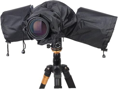 غطاء مطر للكاميرا من HOMSFOU درع واقٍ مقاوم للماء لكاميرات DSLR والكاميرات بدون مرايا مع عدسة، غطاء مقاوم للمطر مقاوم للطقس للتصوير في الهواء الطلق in Saudi Arabia
