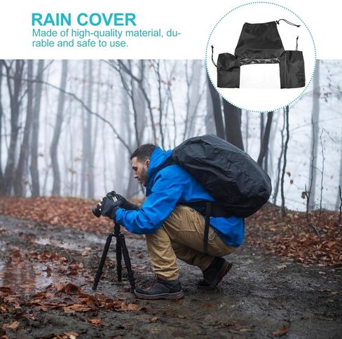 Kisangel DSLR Rain Cover Waterproof Camera Sleeve Digital Camera Rain Protector with Adjustable Hood Outdoor Photography Raincoat and Lens Protection in Saudi Arabia