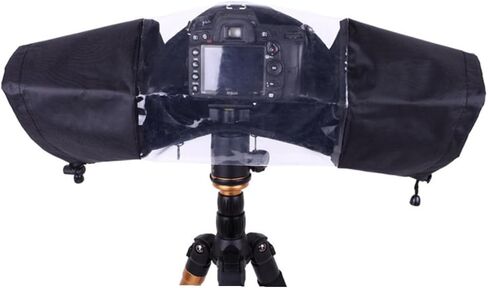 غطاء مطر للكاميرا Vaguelly وغطاء واقٍ مقاوم للمطر للكاميرات ذات العدسة الأحادية العاكسة (DSLR) والكاميرات بدون مرايا للتصوير الفوتوغرافي في الهواء الطلق في المطر والثلج، مناسب عالميًا in Kuwait