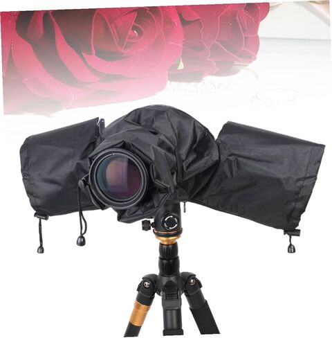 غطاء مطر للكاميرا Vaguelly وغطاء واقٍ مقاوم للمطر للكاميرات ذات العدسة الأحادية العاكسة (DSLR) والكاميرات بدون مرايا للتصوير الفوتوغرافي في الهواء الطلق في المطر والثلج، مناسب عالميًا in Kuwait