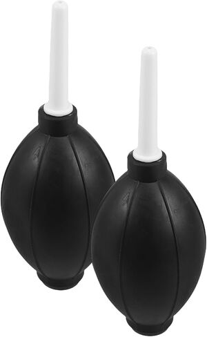 POPETPOP 2Pcs Mini Air Blower Dust for Camera Lens and Electronics, Handheld Rubber Dust Removal Pump for Keyboard and Computer Accessories, Black Bulb with White Handle, Portable Cleaning in Saudi Arabia