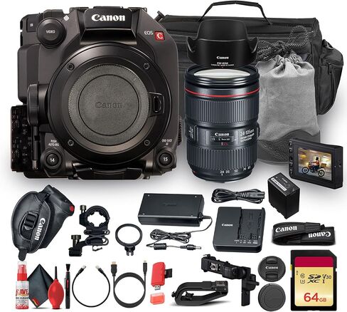 كاميرا سينما كانون EOS C300 Mark III | مستشعر احترافي سوبر 35 DGO | الحل المعياري لصناعة الأفلام للإنتاج التجاري الوثائقي الإذاعي (CANEOSC300M3) + حقيبة + المزيد (متجدد) in Kuwait