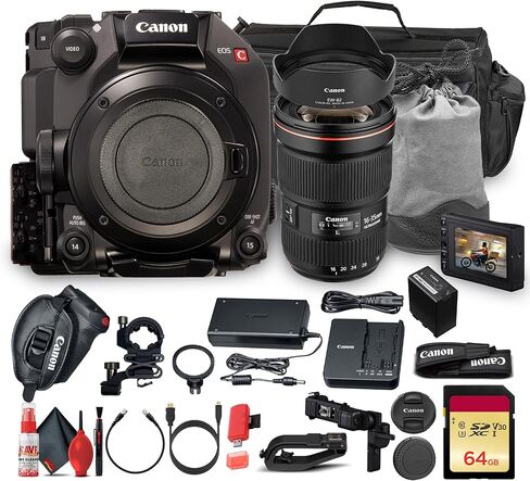كاميرا سينما كانون EOS C300 Mark III | مستشعر احترافي سوبر 35 DGO | الحل المعياري لصناعة الأفلام للإنتاج التجاري الوثائقي الإذاعي (CANEOSC300M3) + حقيبة + المزيد (متجدد) in Kuwait