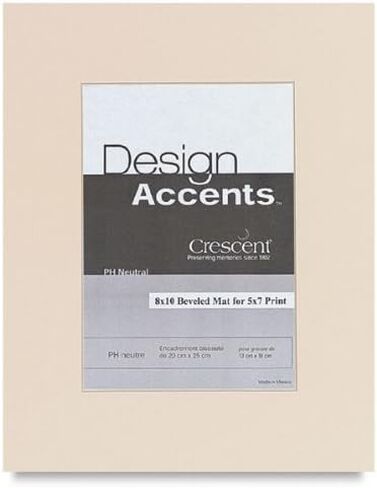 Crescent Pre-Cut Mat - Raven Black, 8" x 10" (4-1/2" x 6-1/2" Opening) in Saudi Arabia