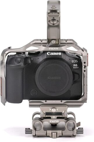 Tilta Basic Kit Compatible with Canon R6 Mark II, with Mount Accessories via NATO Rail, Rosette, Cold Shoe, and 1/4"-20 Threads with Locating Pins | TA-T45-A (Titanium Gray) in Saudi Arabia