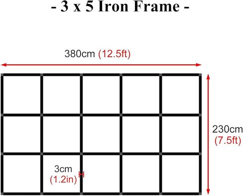 Outdoor Pop up Backdrop Stand, Collapsible Banner Stand Advertising Poster Frame, Exhibit Booth Display Stand with Extra Support Bar(Size:2.3m(7.5ft) Hx3.8m(12.5ft) L) in Saudi Arabia