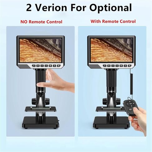Digital Microscope, EDM11S Digital Microscope 2000X 7 IPS 12MP 1080P Lab Biological Camera Dual Lens with Remote Control,Pocket Portable in Saudi Arabia