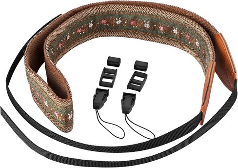 Nylon Camera Strap Quick Release Camera Neck Strap Compatible with G7X Mark III, SX740, R50, EOS R100, A6400, ZV-E10, A7 IV, X100VI, XM5 All DSLR/Mirrorless Cameras in Saudi Arabia