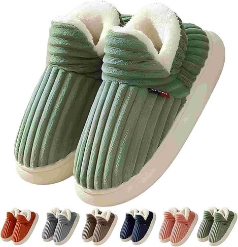 Bootie Slippers for Women Pluffi Slipper Booties Winter Fuzzy Warm Thick-Soled Plush House Cloud Slides Men Women in Saudi Arabia