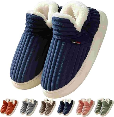 Bootie Slippers for Women Pluffi Slipper Booties Winter Fuzzy Warm Thick-Soled Plush House Cloud Slides Men Women in Saudi Arabia