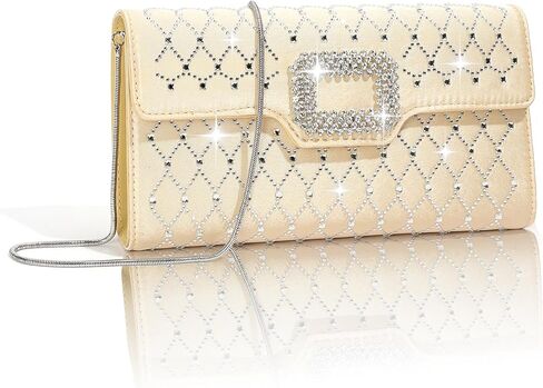 Clutch Purses for Women Dressy, Formal Evening Prom Bags Rhinestone Pu Leather Handbags for Wedding Party Cocktail in Saudi Arabia