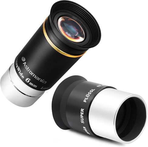 Astromania 1.25" 17mm Super Plossl Telescope Eyepiece - Bundle with - 1.25 inch HD Telescope Eyepiece 66 Degree 6mm in Saudi Arabia