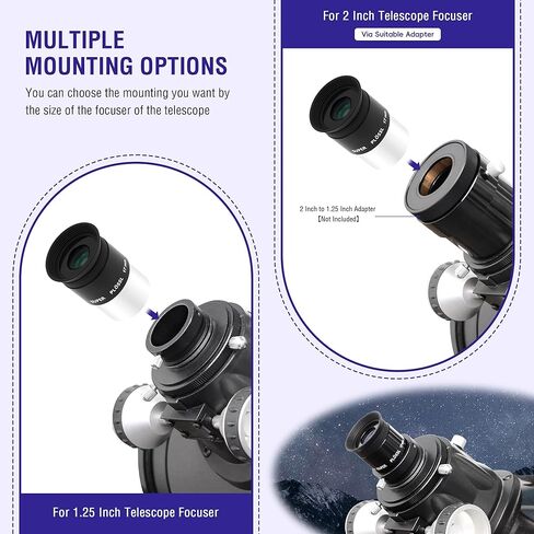 Astromania 1.25" 17mm Super Plossl Telescope Eyepiece - Bundle with - 1.25 inch HD Telescope Eyepiece 66 Degree 6mm in Saudi Arabia