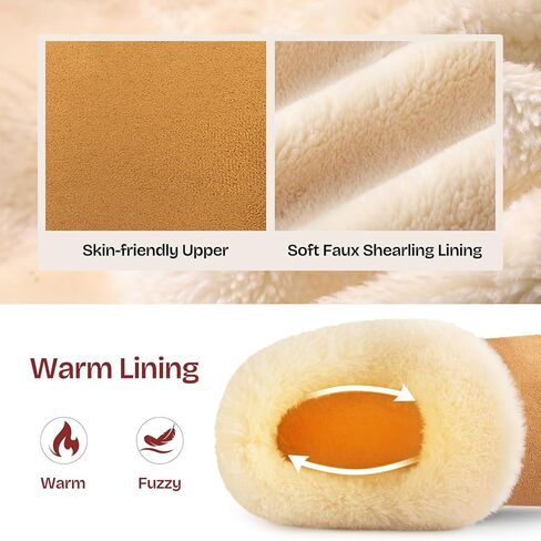 EverFoams Women's Slippers Set- Microsuede Slippers(Tan, Size 7-8) - Fuzzy Slip-on Slippers(Black, Size 7-8) in Kuwait