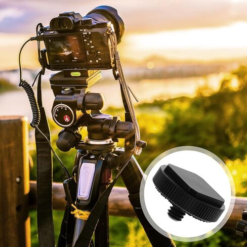 NUOBESTY 3 قطع محول برغي ثلاثي القوائم 1/4 بوصة حامل الحذاء الساخن لجهاز كاميرا DSLR وحامل الفلاش، مجموعة دعامة معدنية للأحذية الباردة حامل إضاءة متوافق لملحقات التصوير الفوتوغرافي in Saudi Arabia
