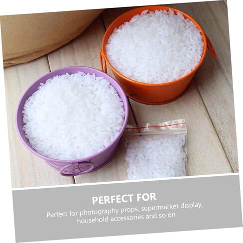 HANABASS 1bag Realistic Fake Rice Model Artificial Rice Decor for Home Restaurant Photography Props in Saudi Arabia