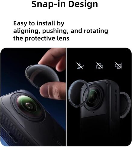 واقيات عدسة ممتازة لجهاز Insta360 X5، غطاء عدسة واقٍ للكمبيوتر الشخصي عالي الشفافية، حافظة حماية مزدوجة للعدسة، ملحقات كاميرا الحركة، قطعتان من واقيات العدسات in Kuwait