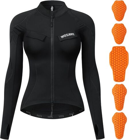 WOSAWE Mesh Motorcycle Jacket Women Padded Motorcycle Shirt with Armor Summer Sport Bike Protective Gear in Kuwait