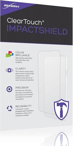 واقي شاشة BoxWave متوافق مع كاميرا Nikon Coolpix L620 - ClearTouch ImpactShield (عبوة من قطعتين)، واقي شاشة مرن لا يمكن اختراقه in Saudi Arabia