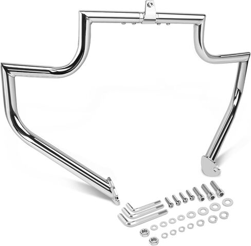 Crash Bar Engine Guard Front Highway Flat-Out Bars Black Fits 2009-2025 Harley Touring CVO Road Glide FLTR Road King FLHR Street Glide FLHX Electra Glide Ultra Classic Freewheeler Trike Models in Saudi Arabia