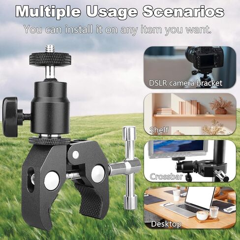 KUNAL 2 قطعة T Post Camera Mount، 360 درجة قابل للتعديل T Post Trail Camera Mount، ملحقات الكاميرات سهلة التركيب، توافق متعدد الاستخدامات للتصوير الفوتوغرافي الرياضي، المكتب، الصيد، الدراجات والدراجات النارية in Kuwait