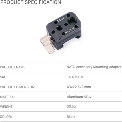 NATO Accessory Mounting Adapter – Black | Lightweight | Secure MOUNTING | TA-NMA-B in Saudi Arabia