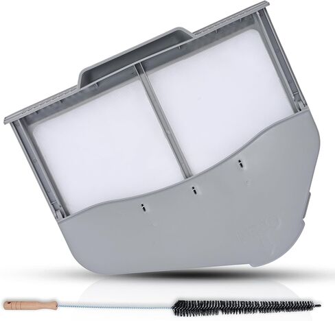 استبدال فلتر شاشة مصيدة الوبر DC97-16742A لجهاز Samsung Dryer AP5306681، DC61-03048A، DC61-02610A، DV45H7000EW A2، DV40J3000GW A2، DVE50R5200W A3 مع علبة فلتر وفرشاة تنظيف فتحة التهوية in Kuwait