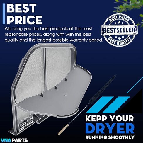 استبدال فلتر شاشة مصيدة الوبر DC97-16742A لجهاز Samsung Dryer AP5306681، DC61-03048A، DC61-02610A، DV45H7000EW A2، DV40J3000GW A2، DVE50R5200W A3 مع علبة فلتر وفرشاة تنظيف فتحة التهوية in Kuwait