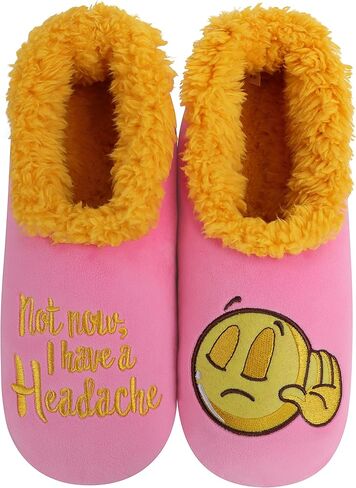 شبشب منزل Snoozies Pairables للنساء، أحذية منزلية غامضة غير قابلة للانزلاق مع بطانة شيربا ليس الآن (لدي صداع، كبير) in Kuwait