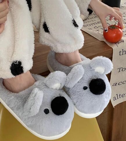 2025 Cute Plush Animal Slippers for Women Men Funny Cozy Winter House Shoes Warm Fuzzy Indoor Slippers Cartoon Designs Koala Bunny Frog Dog Ghost in Saudi Arabia