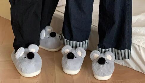 2025 Cute Plush Animal Slippers for Women Men Funny Cozy Winter House Shoes Warm Fuzzy Indoor Slippers Cartoon Designs Koala Bunny Frog Dog Ghost in Saudi Arabia
