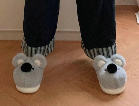 2025 Cute Plush Animal Slippers for Women Men Funny Cozy Winter House Shoes Warm Fuzzy Indoor Slippers Cartoon Designs Koala Bunny Frog Dog Ghost in Saudi Arabia