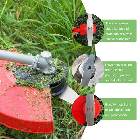 GRABOTE US 8 Pcs Metal Lawn Mower Saw Blade Head Replacement Saw Blades Fittings Cordless Accessories,Universal for Craftsman String Trimmer attachments in Saudi Arabia