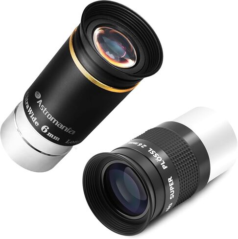 Astromania 1.25" 26mm Super Plossl Telescope Eyepiece - Bundle with - 1.25 inch HD Telescope Eyepiece 66 Degree 6mm in Saudi Arabia