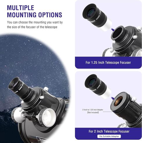 Astromania 1.25" 26mm Super Plossl Telescope Eyepiece - Bundle with - 1.25 inch HD Telescope Eyepiece 66 Degree 6mm in Saudi Arabia