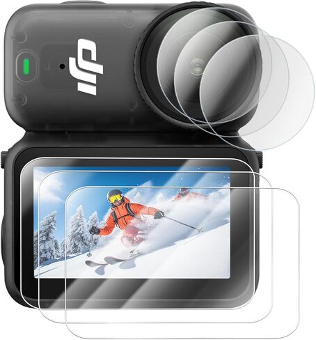 Rieibi (3+3 عبوات من واقي الشاشة وعدسة TPU Flim لكاميرا DJI Osmo Nano، طبقة من الزجاج المقوى بصلابة 0.25 مم 9H لـ DJI Nano in Saudi Arabia